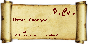 Ugrai Csongor névjegykártya