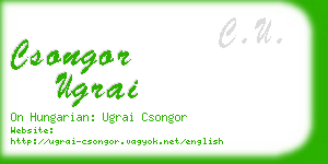 csongor ugrai business card